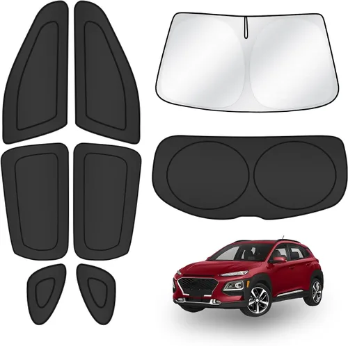 Vista 120 de T TGBROS Parasol para parabrisas para BMW X1 F48 2016 2017 2018 2019 2020 2021 2022 para ventana de automóvil, con bloqueo UV grueso y opaca