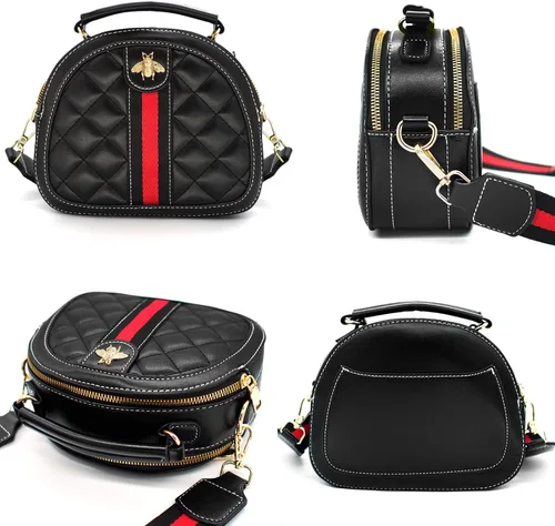 Vista 4 de Beatfull Designer Bee - Bolso cruzado para mujer, de cuero, acolchado, con asa superior