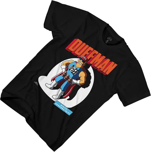 Vista 4 de The Simpsons Duffman Shirt - Camiseta gráfica con logotipo de Duffman Krusty Burger