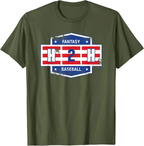 Vista 6 de H2H Fantasy orgullo americano de béisbol playera Azul Marino