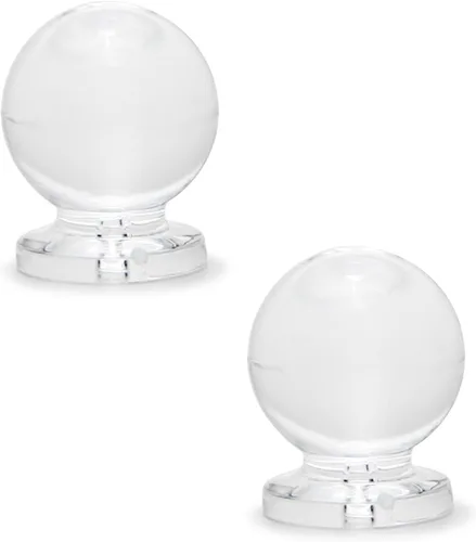 Vista 16 de MroMax 2 piezas de mango pequeño, perilla acrílica de diamante, mini perillas autoadhesivas, perilla de tamaño pequeño de 0.748 in de diámetro