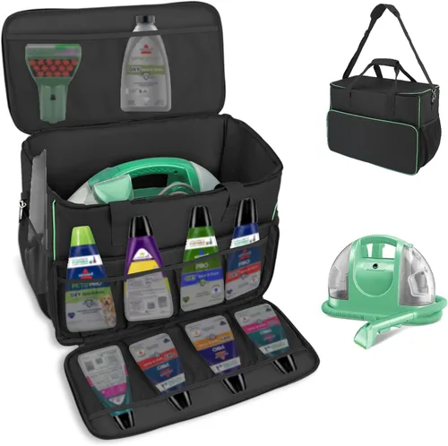 Vista 8 de Bolsa de transporte para Bissell Little Green Machine 1400B, gran capacidad Gris