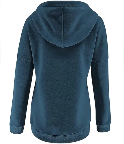 Vista 6 de Sudaderas con capucha elegantes para mujer, de manga larga, con cordón, sudaderas con capucha para otoño, trajes de moda 2023
