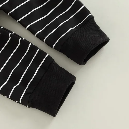 Vista 6 de Conjunto de ropa para niños pequeños, sudadera de retazos, manga larga, pantalones sólidos, para otoño e invierno
