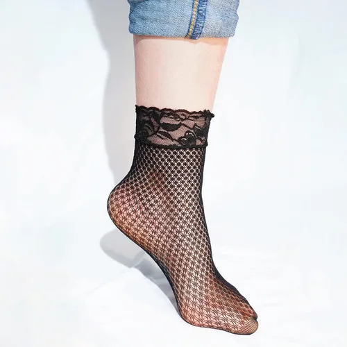 Vista 4 de Glamorstar 6 pares de calcetines tobilleros de encaje para mujer
