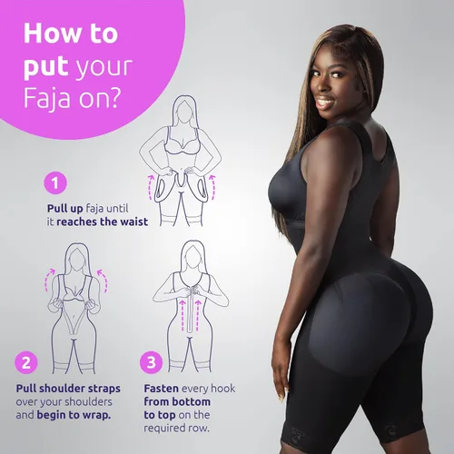 Vista 5 de Snatched Body - Womens Stage 1 Faja Colombianas with Bra Shapewear BBL Post Surgery Compression Garment Butt Lifting