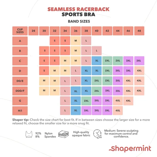 Vista 2 de SHAPERMINT Sujetadores deportivos para mujer - Sujetador deportivo - Tops de entrenamiento para mujer - Sujetador sin varillas