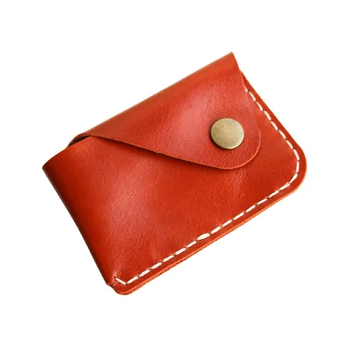 Vista 2 de Handmade Minimalist leather Card Case Wallet Front Pocket Card Holder card pack organization