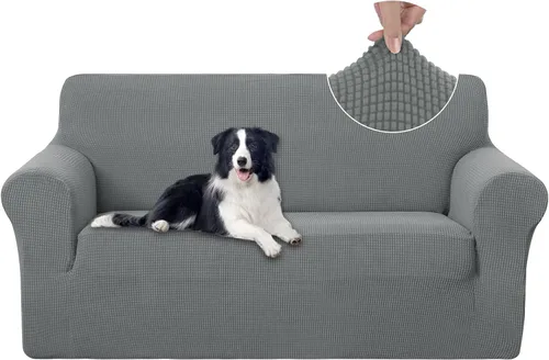 Vista 78 de U-NICE HOME Funda para sofá biplaza elástica, cubierta para sofá, funda para sillón, protector de muebles para sofá con 2 cojines, funda para sofá