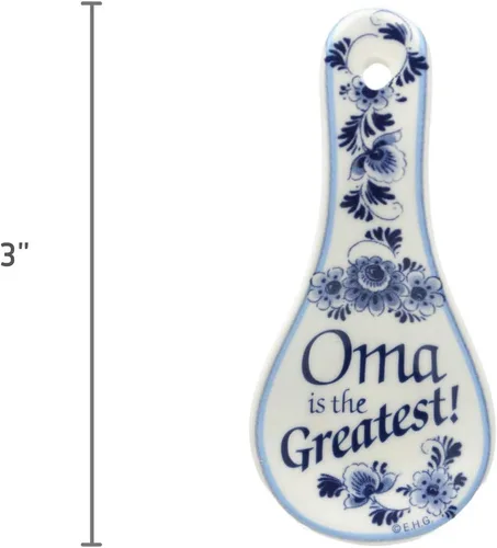 Vista 2 de Essence of Europe Gifts Oma is The Greatest Mini - Soporte de cuchara de cerámica