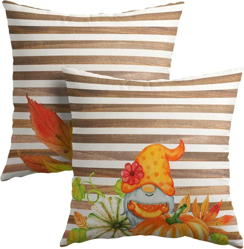 Vista 15 de Happy Halloween - Juego de 2 fundas de almohada decorativas de lino y algodón negro con diseño de murciélago blanco de 16 x 16 pulgadas, fundas