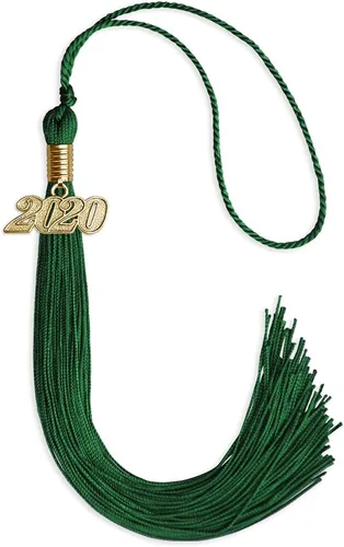 Vista 26 de Endea Graduation - Borla de un solo color con fecha dorada (Oro Antiguo, 2020)
