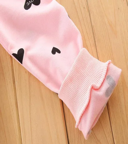 Vista 4 de Conjuntos de ropa de manga larga y leggings para niñas pequeñas