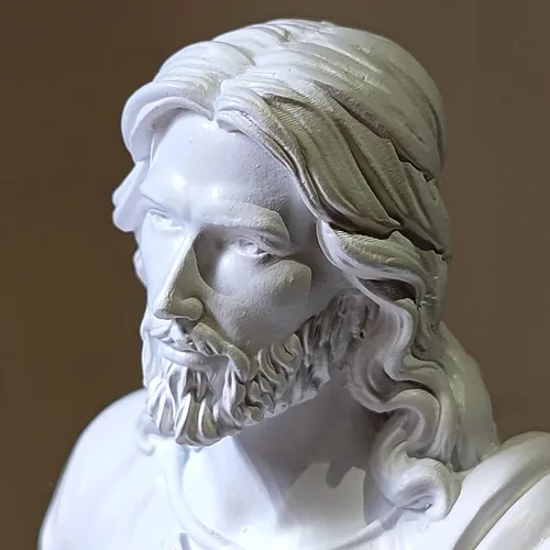 Vista 3 de Estatua de Cristo de oración del Señor de 12.7 pulgadas, decoración cristiana del Sagrado Corazón de Jesús, decoración para el hogar, regalo católico