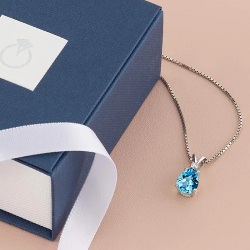 Vista 6 de Peora Dije de oro de 14 quilates para mujer con diamante, elegante diamante solitario en forma de lágrima de 10x7mm 0.394 x 0.276 pulgadas, piedras