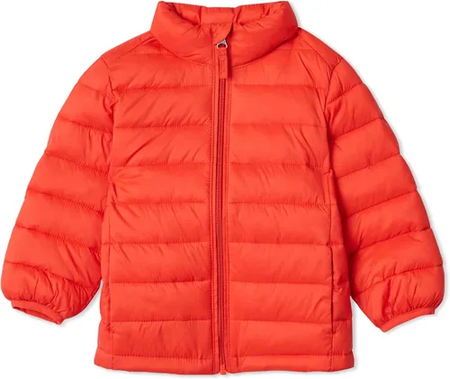 Vista 19 de Amazon Essentials Chaqueta ligera, resistente al agua, con capucha, acolchada y plegable para niños y niñas pequeñas Negro