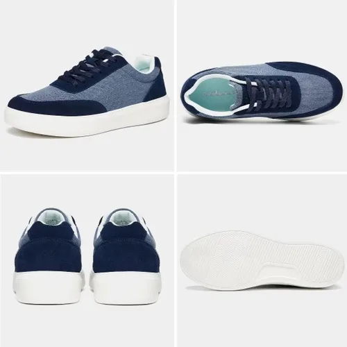 Vista 2 de OrthoComfoot Zapatos de fascitis plantar para hombre, zapatos de tendinitis de Aquiles para hombre, tenis de moda con soporte de arco con diseño