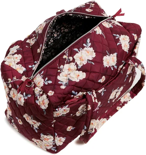 Vista 3 de Vera Bradley Bolsa de viaje grande de sarga de rendimiento para mujer, Floraciones y ramas