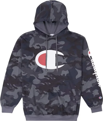 Vista 12 de Champion Sudadera con capucha para hombres grandes y altos, sudadera de forro polar de gran tamaño Negro