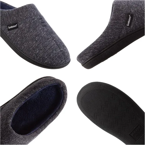 Vista 2 de isotoner Pantuflas Preston Heather Knit sin cordones con capucha para hombre