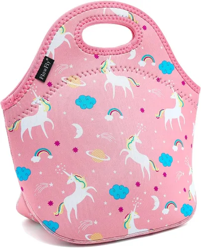 Vista 20 de FlowFly Lonchera de neopreno para niños, bolsa suave con aislamiento, mini hielera térmica para niños, niñas, hombres, mujeres, escuela, trabajo