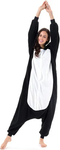 Vista 7 de Beauty Shine Unisex Adult Cartoon Costume Halloween Christmas Sleepwear Jumpsuit Onesies Plush Cosplay Pajamas