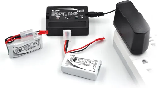 Vista 7 de Paquete de 2 baterías Li-Po 2S de alta descarga 35C 7.4V 1100mAh con enchufe JST para vehículos WLtoys A949 A959 A969 A979 K929 y 1/10 1/16 1/18 RC