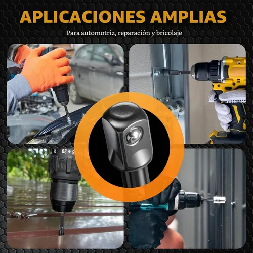 Vista 6 de Mellbree Adaptador de enchufe de impacto 1/2 1/4 a 1/2 para destornillador