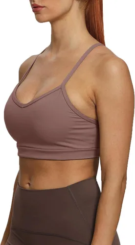 Vista 4 de Aoxjox Sujetadores deportivos de entrenamiento para mujer, sin espalda, con relleno Amor, brasier de bajo impacto, camiseta sin mangas para yoga