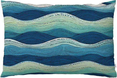 Vista 19 de EKOBLA Funda de almohada de arte abstracto, acuarela, lienzo de color azul, amarillo, rojo, vívido salpicaduras, decoración lumbar, funda