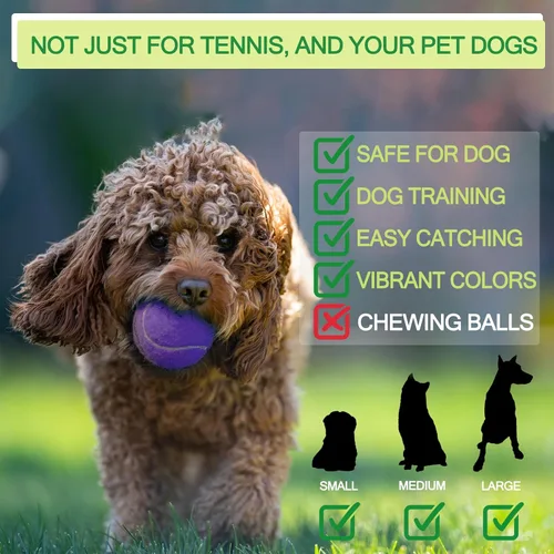Vista 4 de INSUM Bulk Tennis Balls, Extra Duty Practice Balls with Mesh Bag Púrpura-A