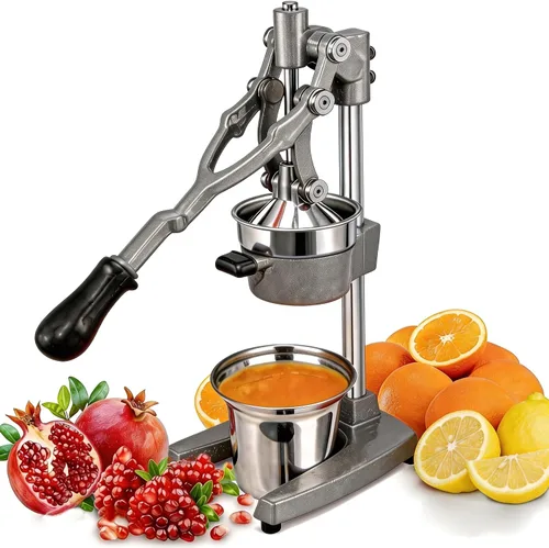Vista 9 de Prensa Manual de Mano de Hierro Fundido Comercial de Servicio Pesado Naranja Cítricos Limón Lima Toronja Granada Exprimidor de Jugo de Fruta