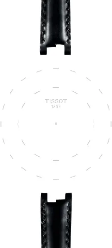Vista 3 de Correa de reloj Tissot de cuero negro, 7 (Modelo T852036538)