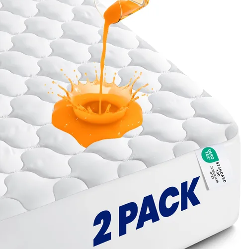Vista 11 de Utopia Bedding - Protector de colchón impermeable, funda para colchón individual, funda acolchada ajustada y sin ruido con bolsillos profundos que