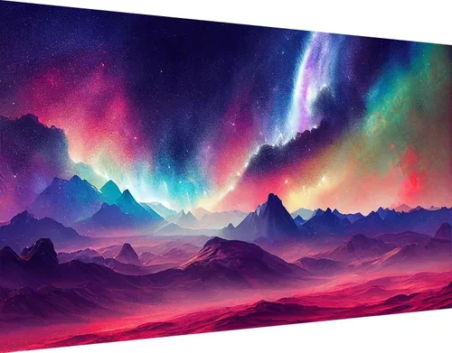 Vista 21 de ijbnhd Castillo de pintura de diamante 5D, kits de pintura de diamantes grandes para adultos, cielo estrellado de bricolaje, taladro completo