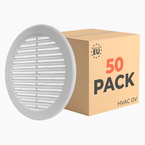 Vista 42 de Paquete de 10 cubiertas redondas de ventilación de aire de 4 pulgadas – Deflector de ventilación de aire Soffit de plástico blanco con malla