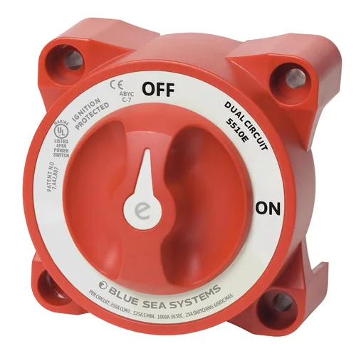 Vista 7 de Interruptores de batería de 350 Amp E-Series de Blue Sea Systems