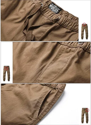 Vista 4 de Match Pantalones deportivos de tela de algodón para hombre