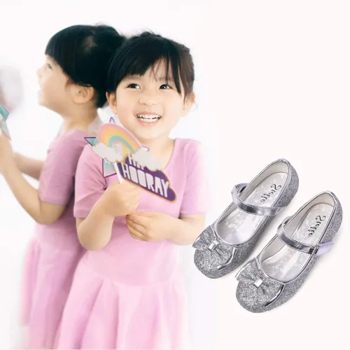 Vista 7 de Stelle - Zapatos de vestir para niñas pequeñas, zapatos de princesa con purpurina y flores, tacón bajo estilo Mary Jane, ideales para fiestas y bodas