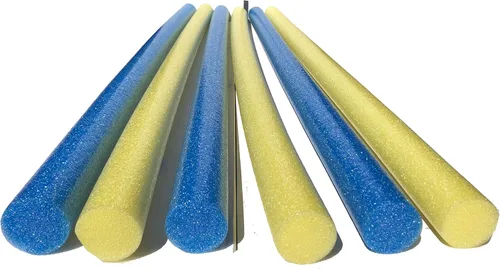 Vista 6 de Solid Core - Fideos de natación extra largos de 60 pulgadas, paquete de 6 fideos de espuma de núcleo sólido de lujo (azul morado)