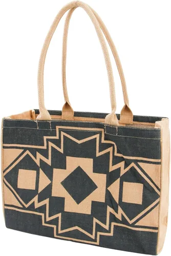Vista 18 de Bolsa de mano de yute KAF Home para el mercado con asas, Talla única