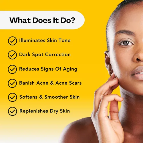 Vista 2 de Suero facial de ácido kójico y cúrcuma, fruta amla, ácido kójico, cúrcuma y alfa arbutina, 100% natural, suero de piel brillante para manchas
