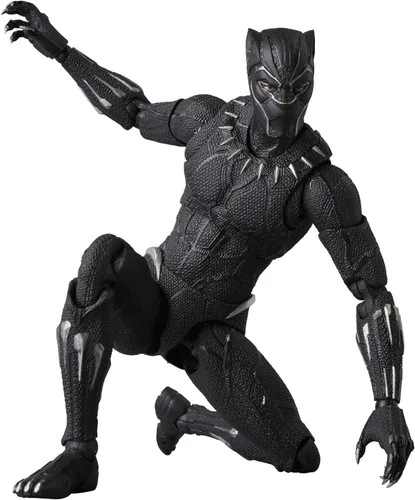 Vista 6 de Medicom MAFEX Mafekkusu No.091 - Figura de acción pintada de Pantera Negra (aprox. 6.299 in)