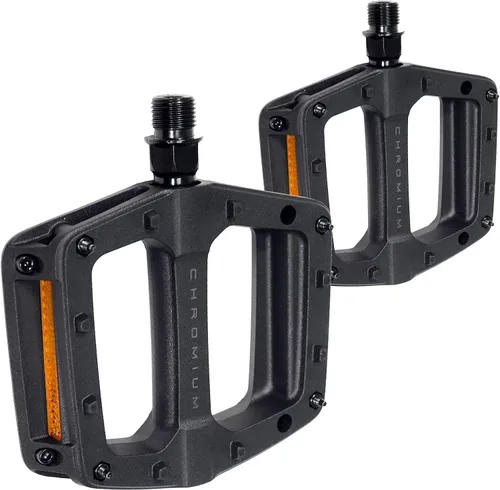 Vista 8 de BV Bike Pedals with Replaceable Pins Flat, Lightweight & Durable Bicycle Pedals with Great Grip Made of Alloy Steel & Plastic - Ideal for BMX