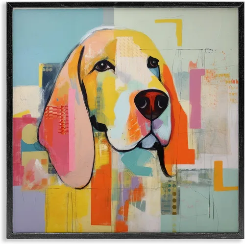 Vista 36 de Stupell Industries Retrato abstracto de perro enmarcado Giclée por Irena Orlov
