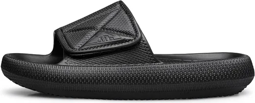 Vista 3 de CUYIOM Sandalias de suela gruesa para mujer, pantuflas de nube para hombre, sandalias de baño acolchadas ajustables