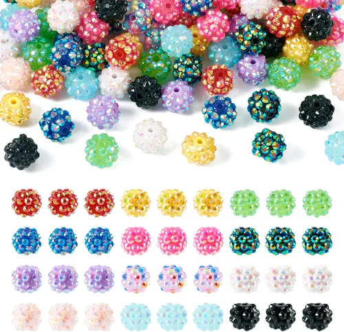 Vista 8 de 30 cuentas redondas de diamantes de imitación de 0.78 pulgadas (0.787 in) con temática deportiva, baloncesto, fútbol, béisbol, chicle grueso, Pelota