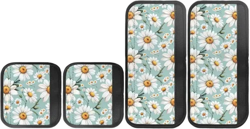 Vista 8 de Juego de 4 fundas protectoras de repuesto para manija de puerta de refrigerador con temática de té de la tarde para microondas, horno, refrigerador