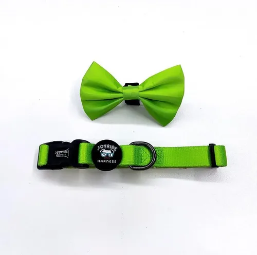 Vista 9 de Joyride Harness Collar de perro con pajarita extraíble, ajustable y transpirable para todas las razas de perros, anillo en D fuerte y hebilla Negro