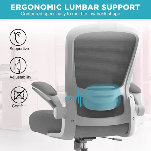 Vista 2 de Mimoglad Silla de Oficina, Silla de Escritorio Cómoda - Silla Ergonómica de Computadora de Respaldo Alto con Soporte Lumbar Ajustable
